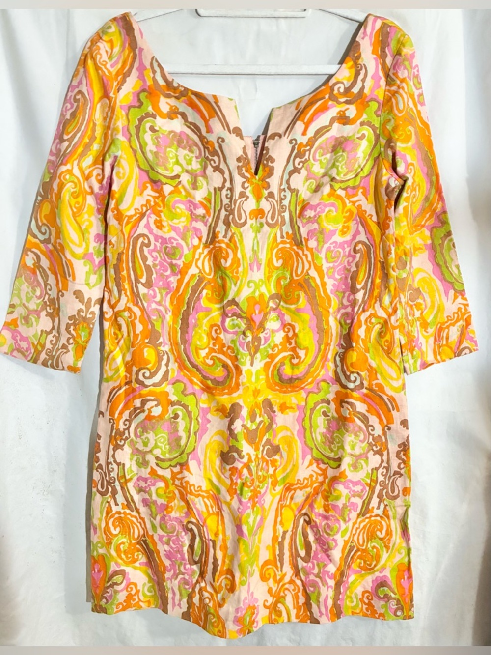 J Crew Groovy Linen Shift Dress Sz 4 Pockets organic Breathable - Picture 15 of 15